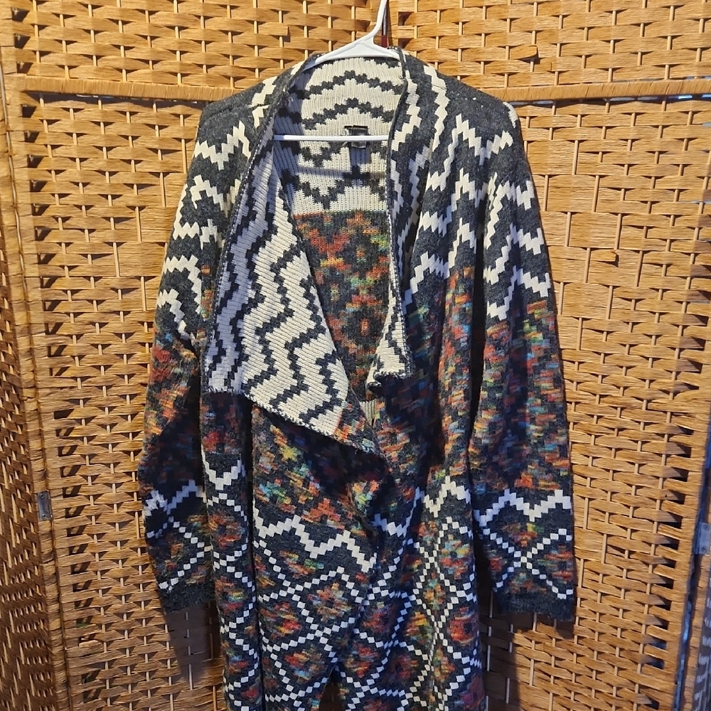 Kaktus Womens Fall, Winter, Western Ranch Style Multi Color Cardigan